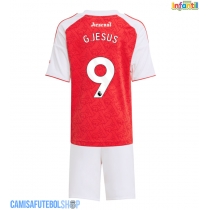 Camisa de time de futebol Arsenal Gabriel Jesus #9 Replicas 1º Equipamento Infantil 2025-26 Manga Curta (+ Calças curtas)